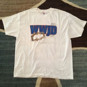 Hanes 90s Vintage WWJD Top